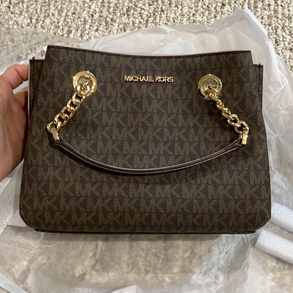 Michael Kors TEAGEN single-shoulder messenger bag brown&pink 35S0GXZM1B BLOSSOM - Picture 7 of 14